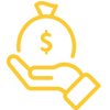 Icon-Bild für kostenloses Internat: Hand mit Geldsäckchen