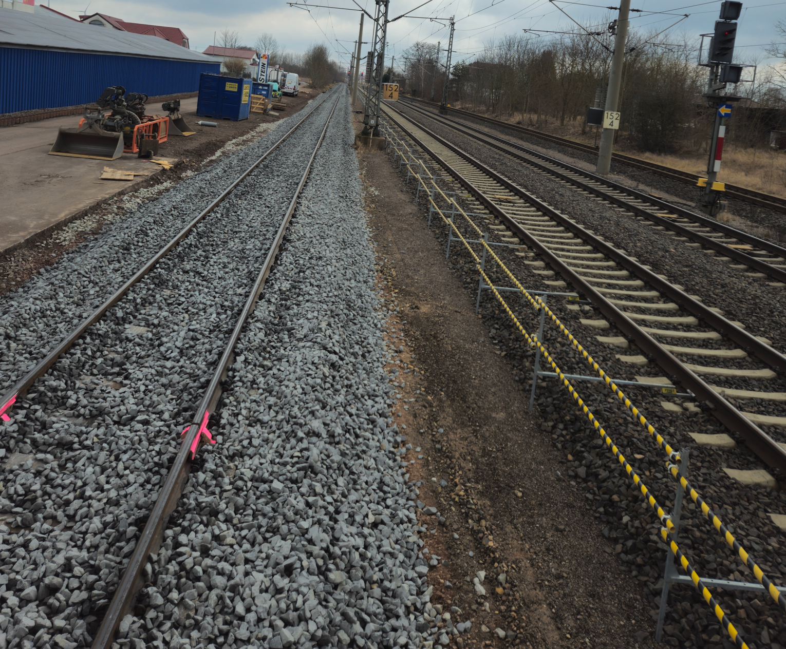GE/WE Mechterstädt: 890m Gleiserneuerung, 3x Weichenerneuerung